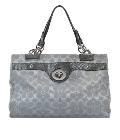 Signature Penelope, &pound;90, Handbags, Grey, Canvas, Front view